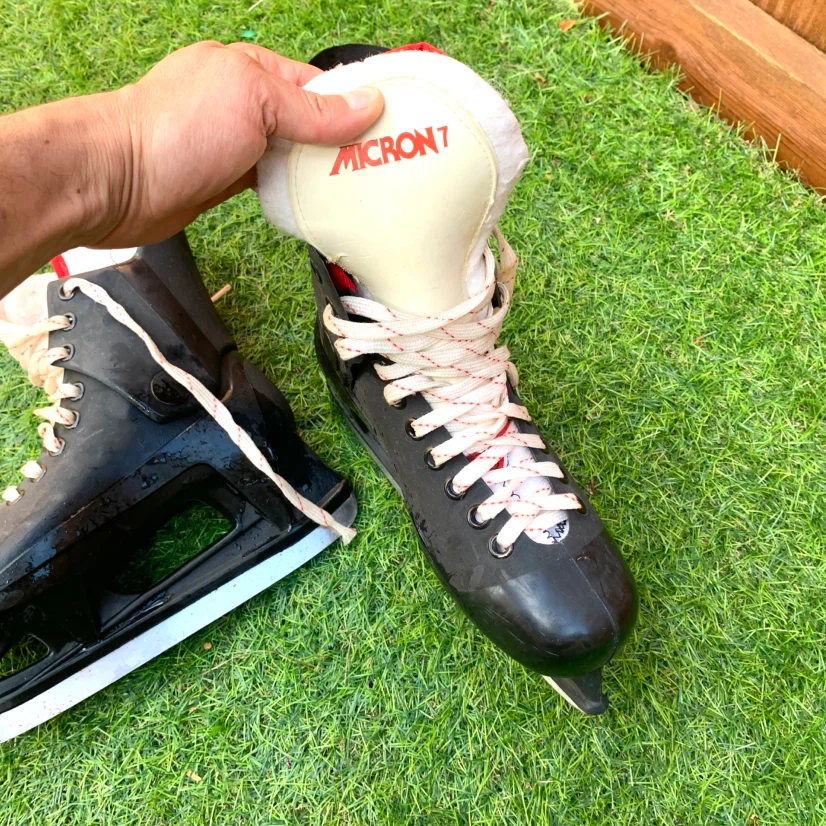 Ice Hockey Skates Adjustable Size 7-8 Black Micron 7 - photo 5