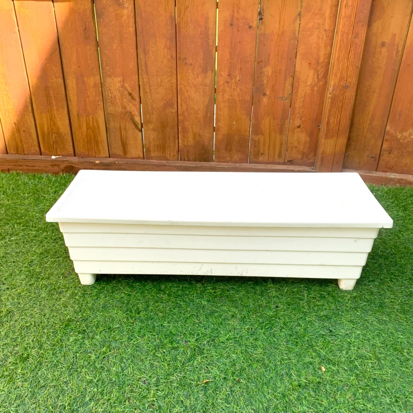 Planter Box Flower Pot Window Plants Indoor Outdoor Graden White