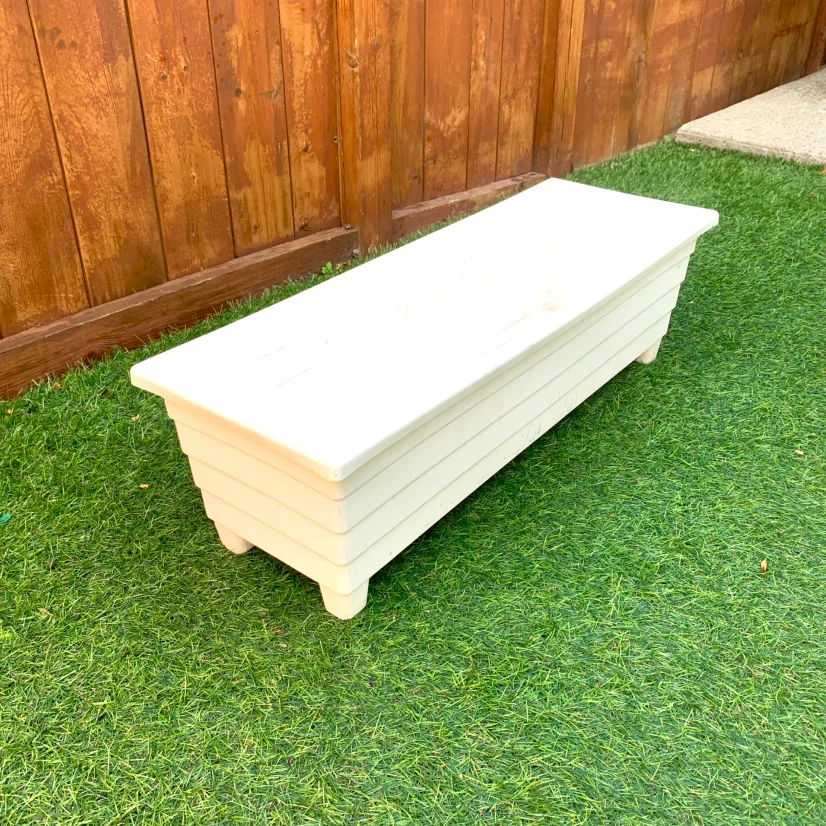 Planter Box Flower Pot Window Plants Indoor Outdoor Graden White - photo 4