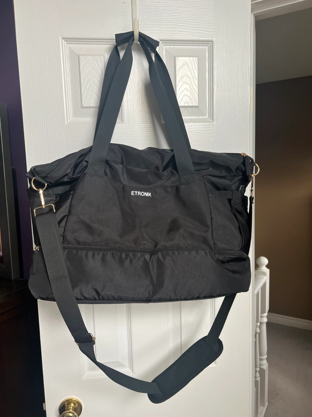 ETRONIK Black Duffel Bag