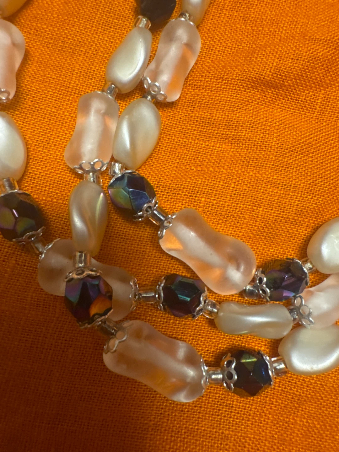 Multilayered Beaded Necklace with Silver Clasp - photo 2