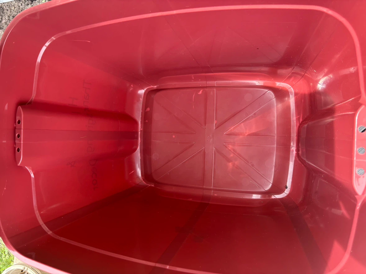 Pink Plastic Storage Bin - photo 2