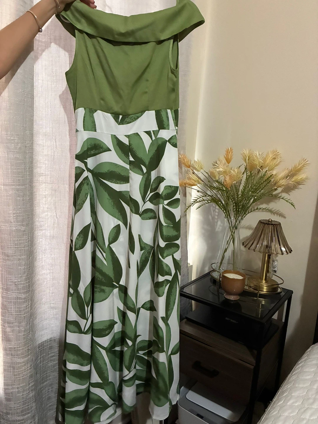 Green Leaf Print Maxi Dress - photo 2