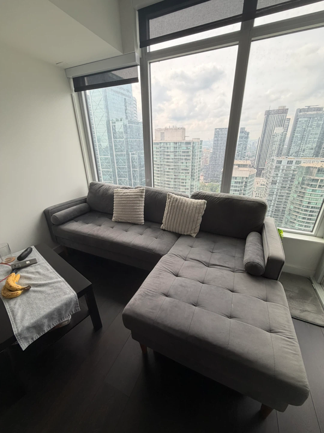 Grey Sectional Sofa with Chaise