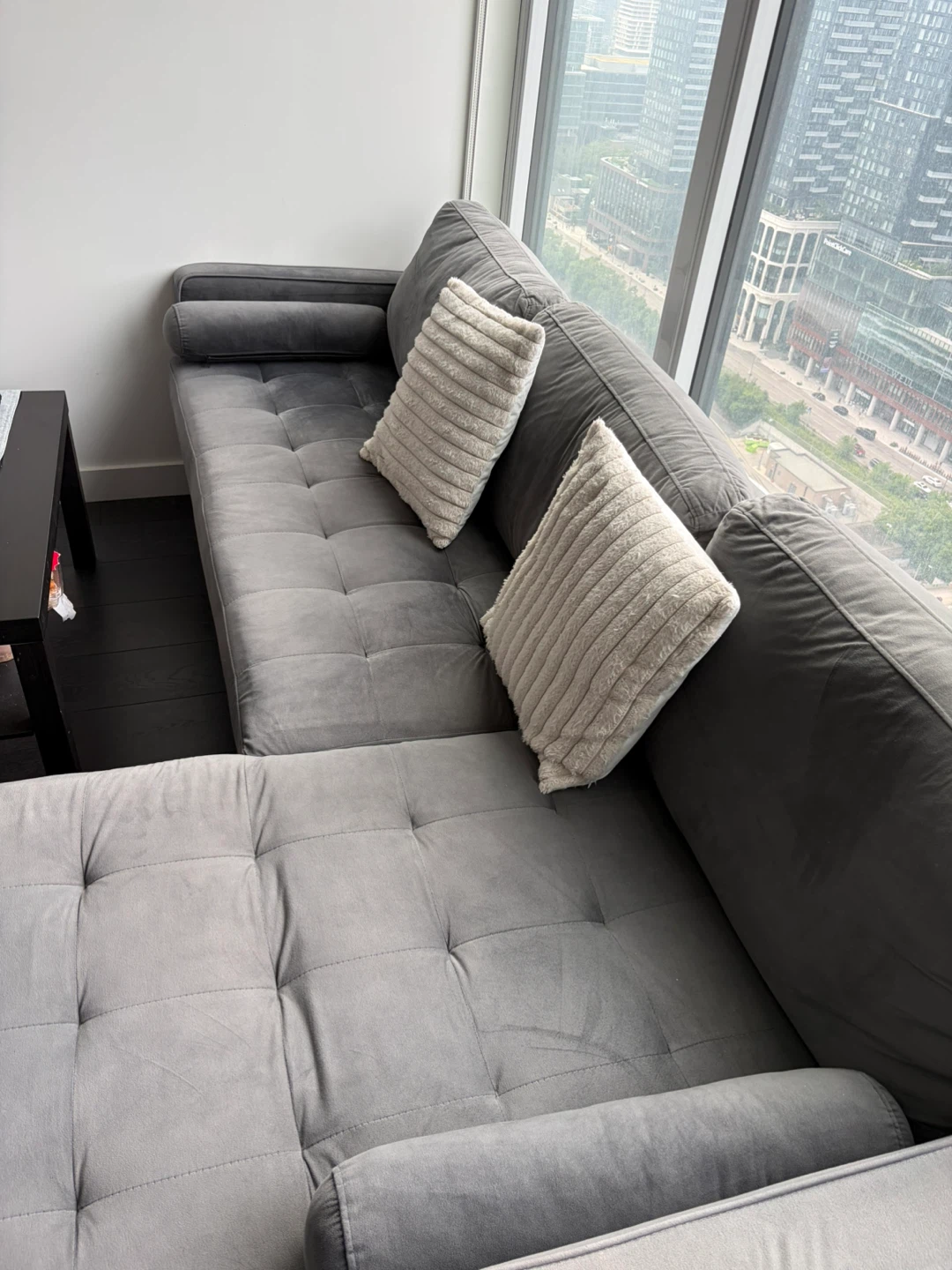 Grey Sectional Sofa with Chaise - photo 3