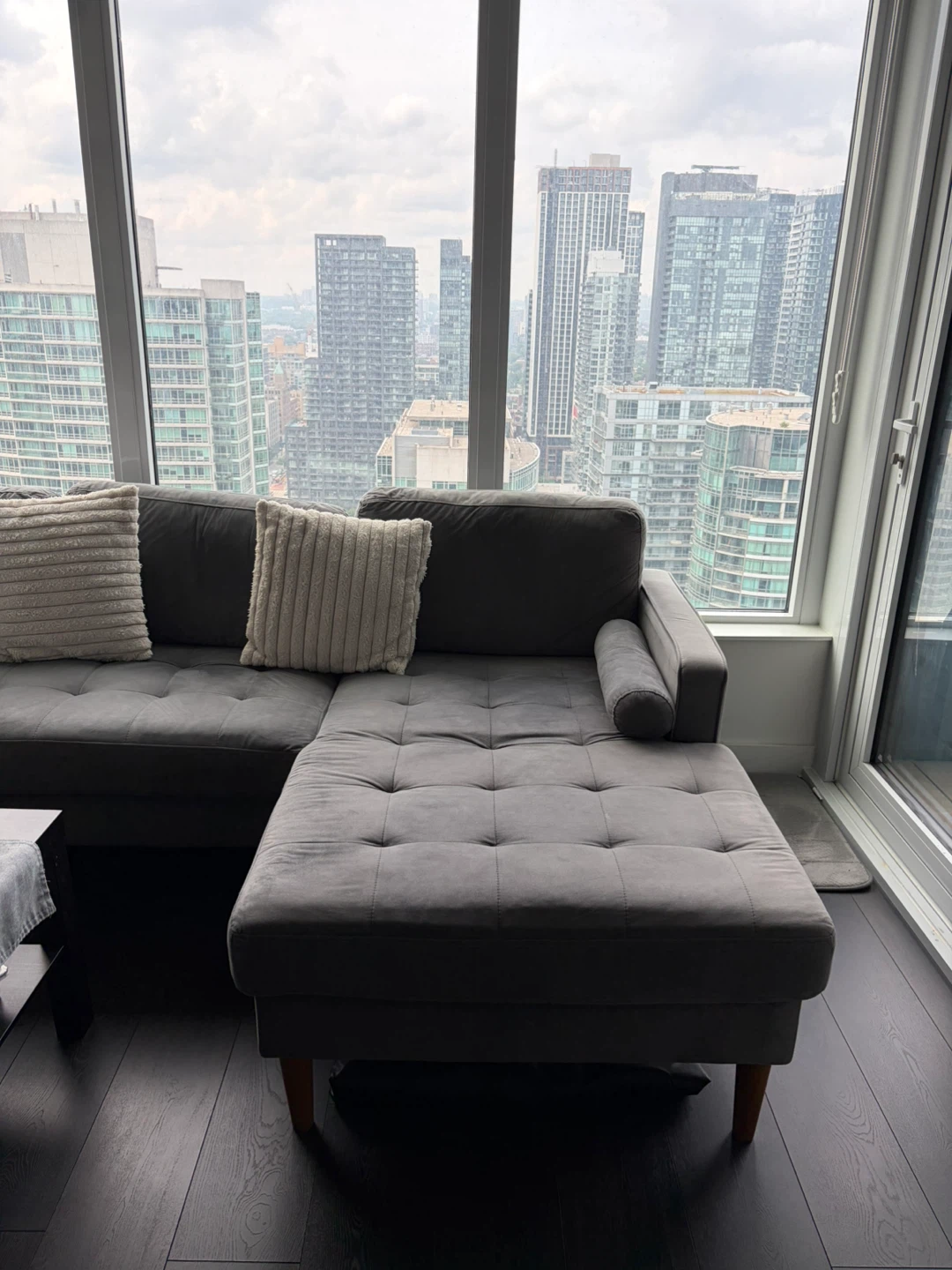 Grey Sectional Sofa with Chaise - photo 4