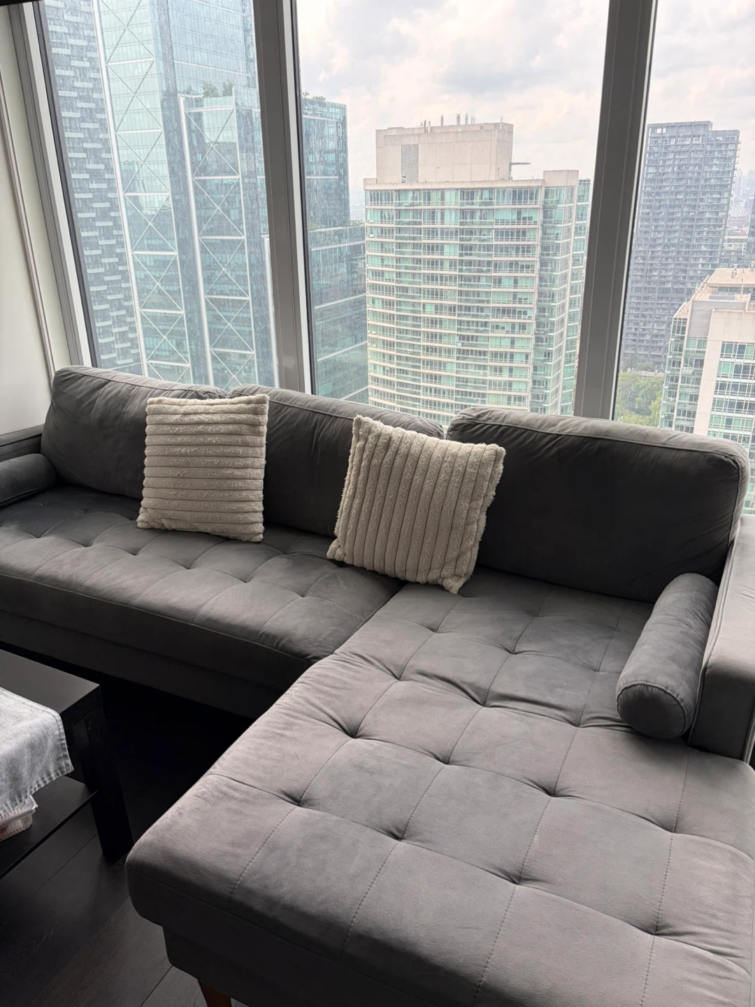 Grey Sectional Sofa with Chaise - photo 5