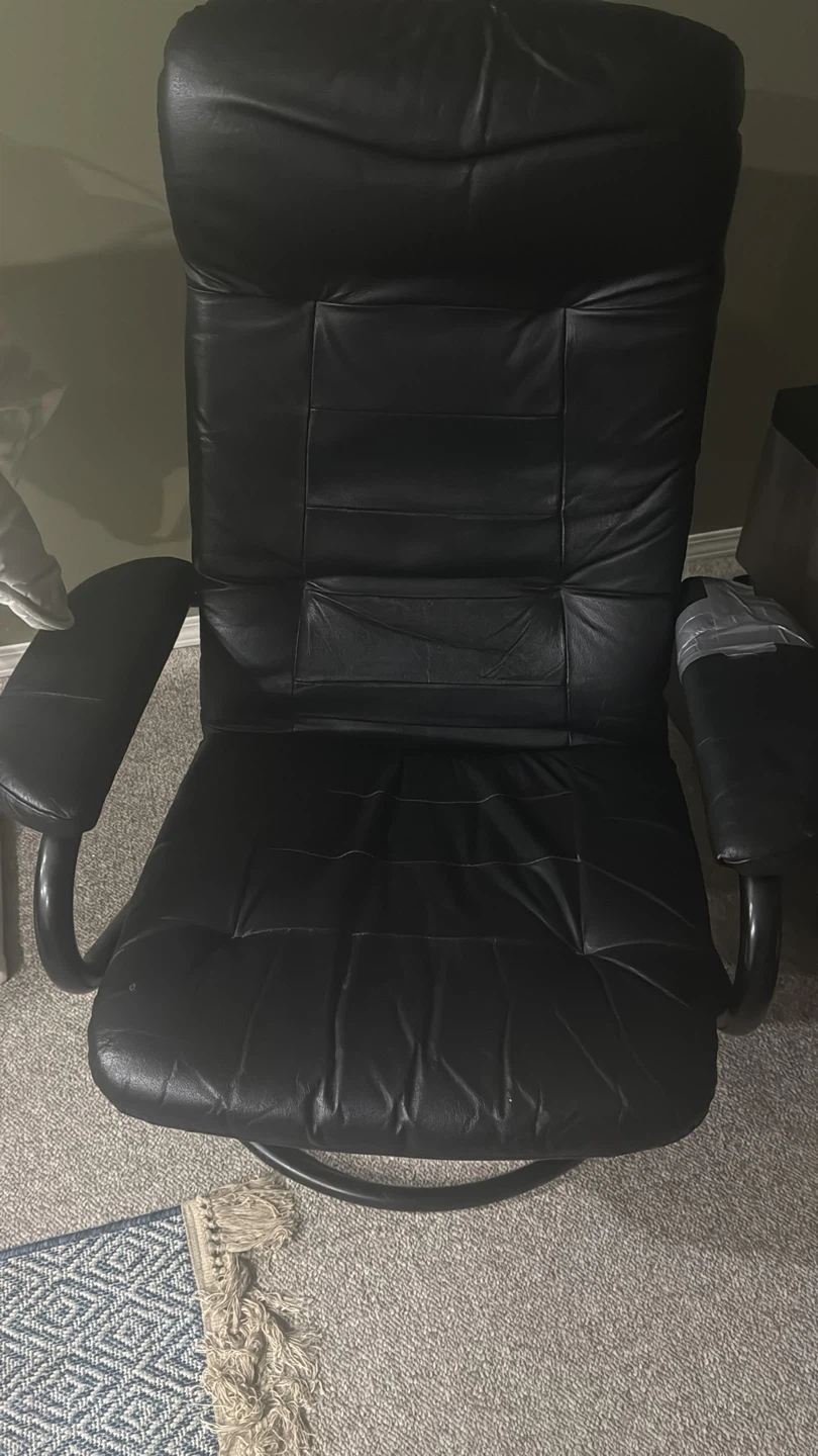 Black Faux Leather Office Chair