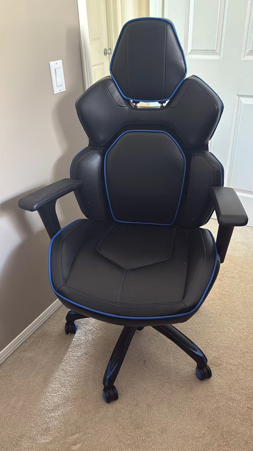 Black and Blue Gaming Chair
