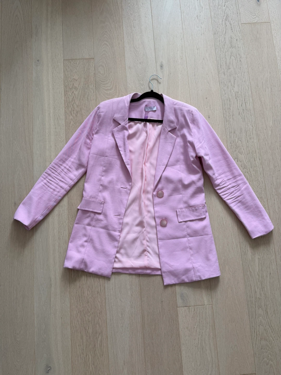 Pink Linen Blend Blazer