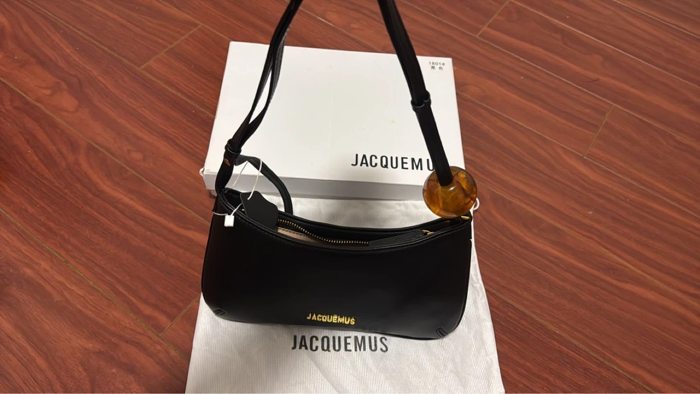 Jacquemus Black Leather Shoulder Bag