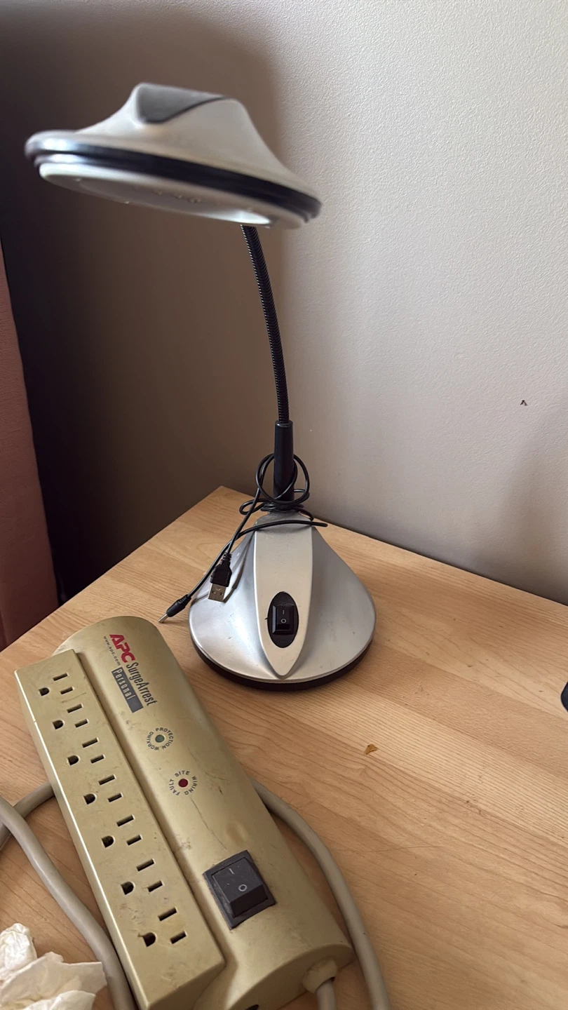 Silver Gooseneck Desk Lamp