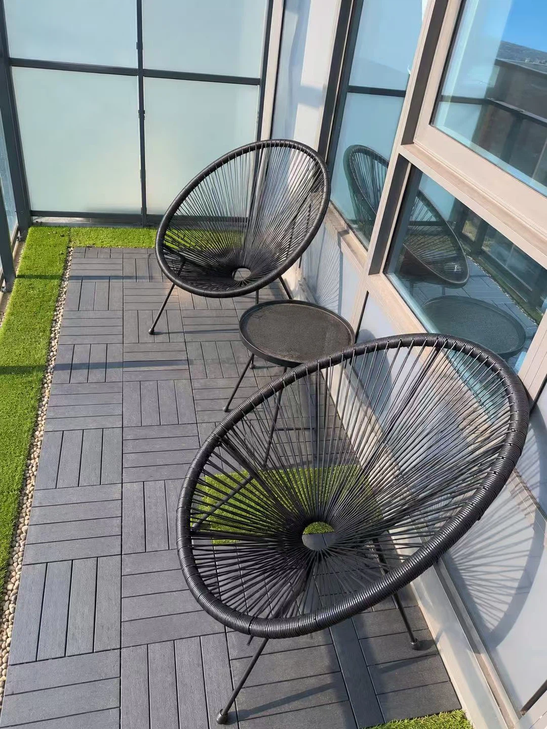 Wicker Hanging Chair with Stand