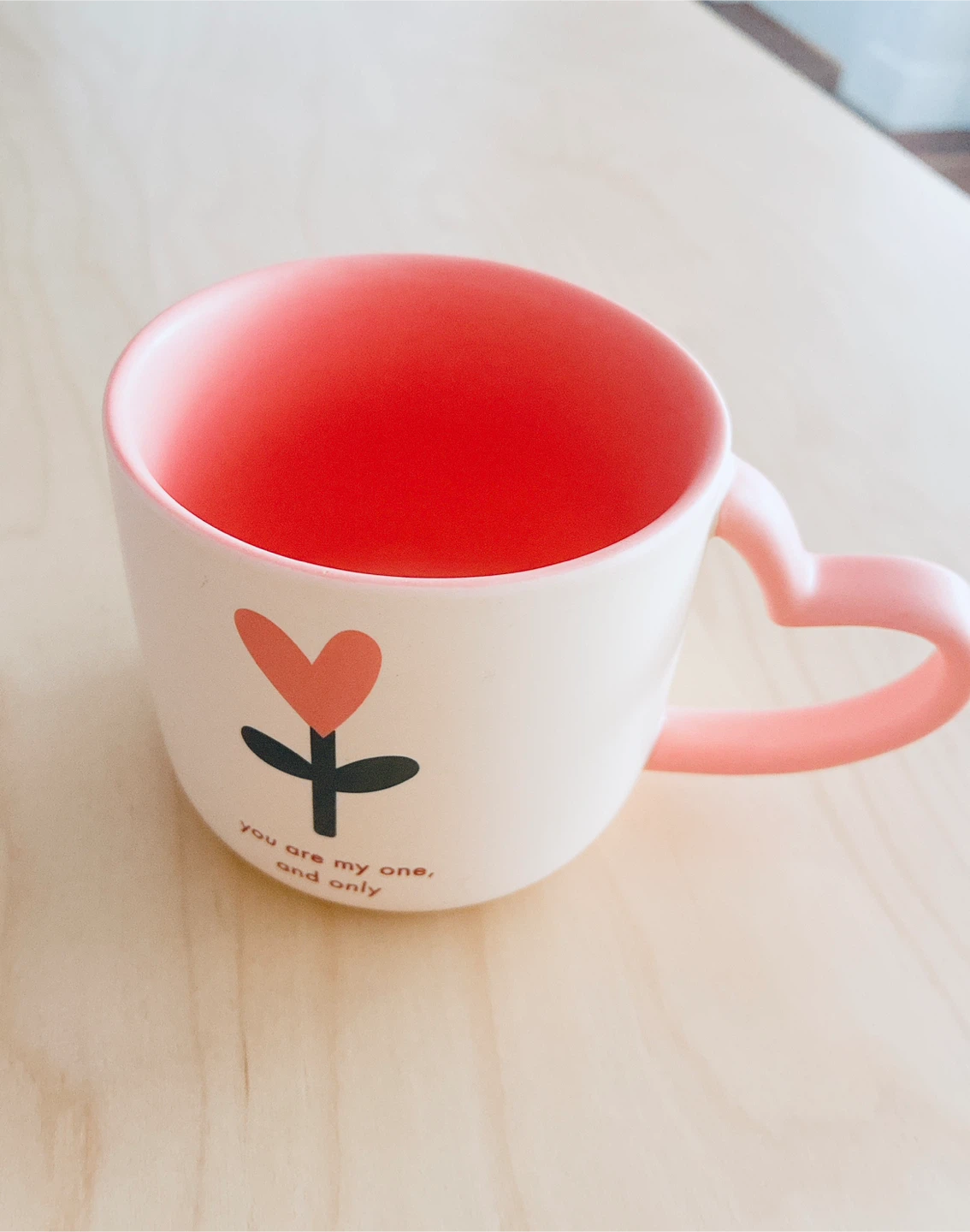 Indigo Heart Flower Mug