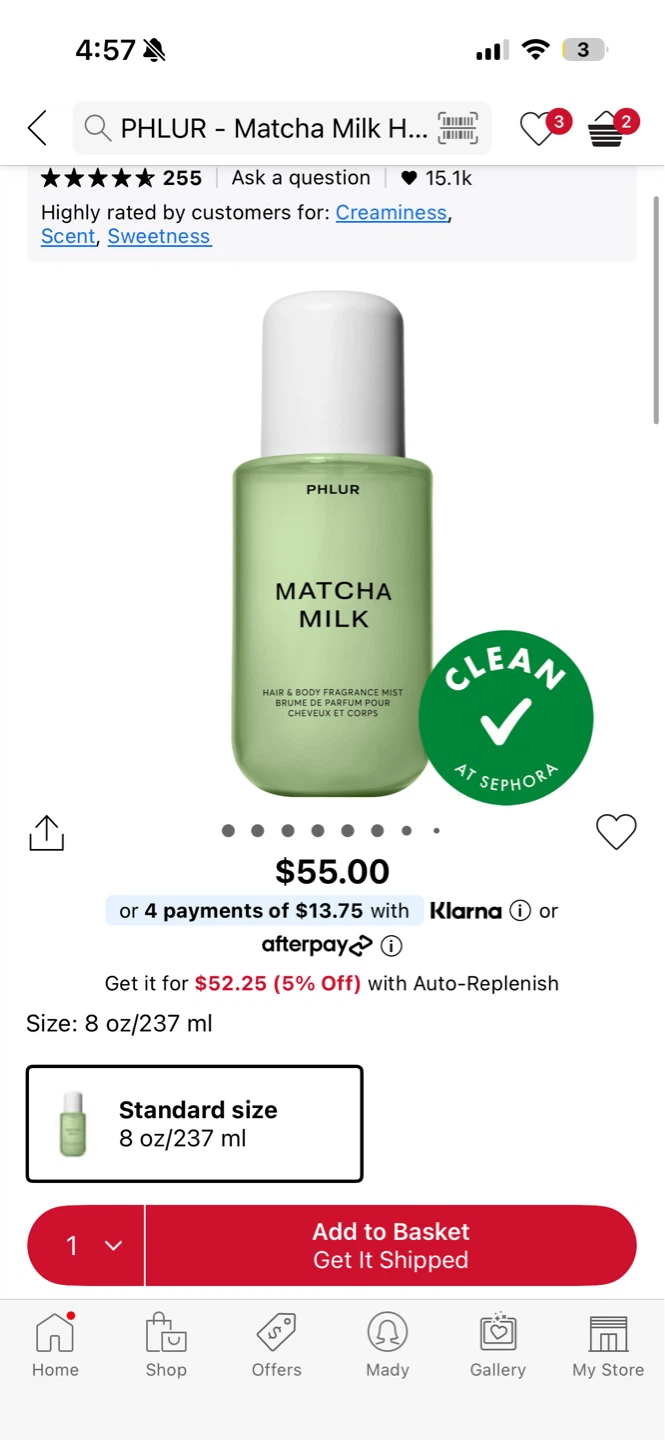PHLUR Matcha Milk 240ml - photo 2