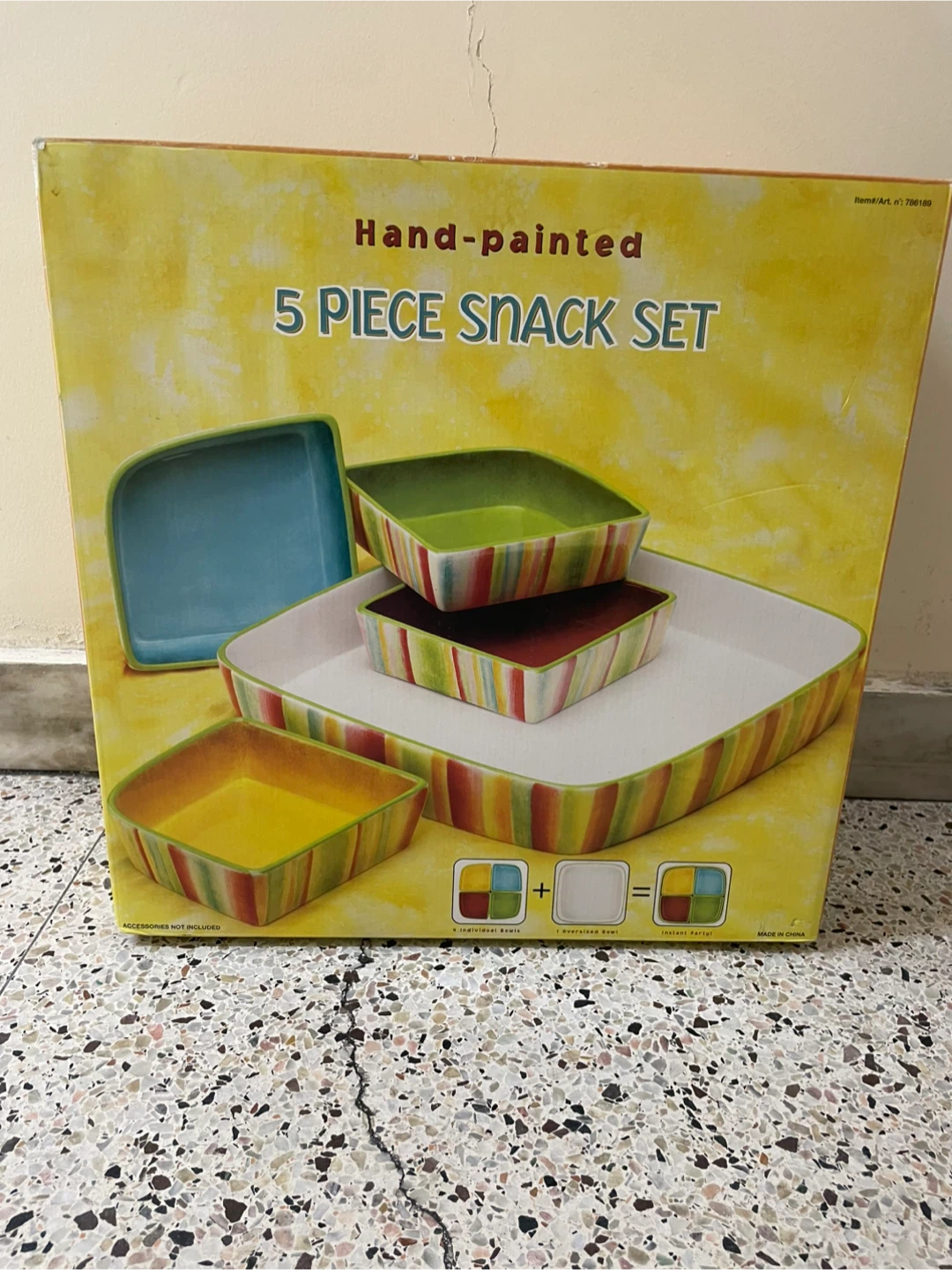 Hand-painted 5 Piece Snack Set