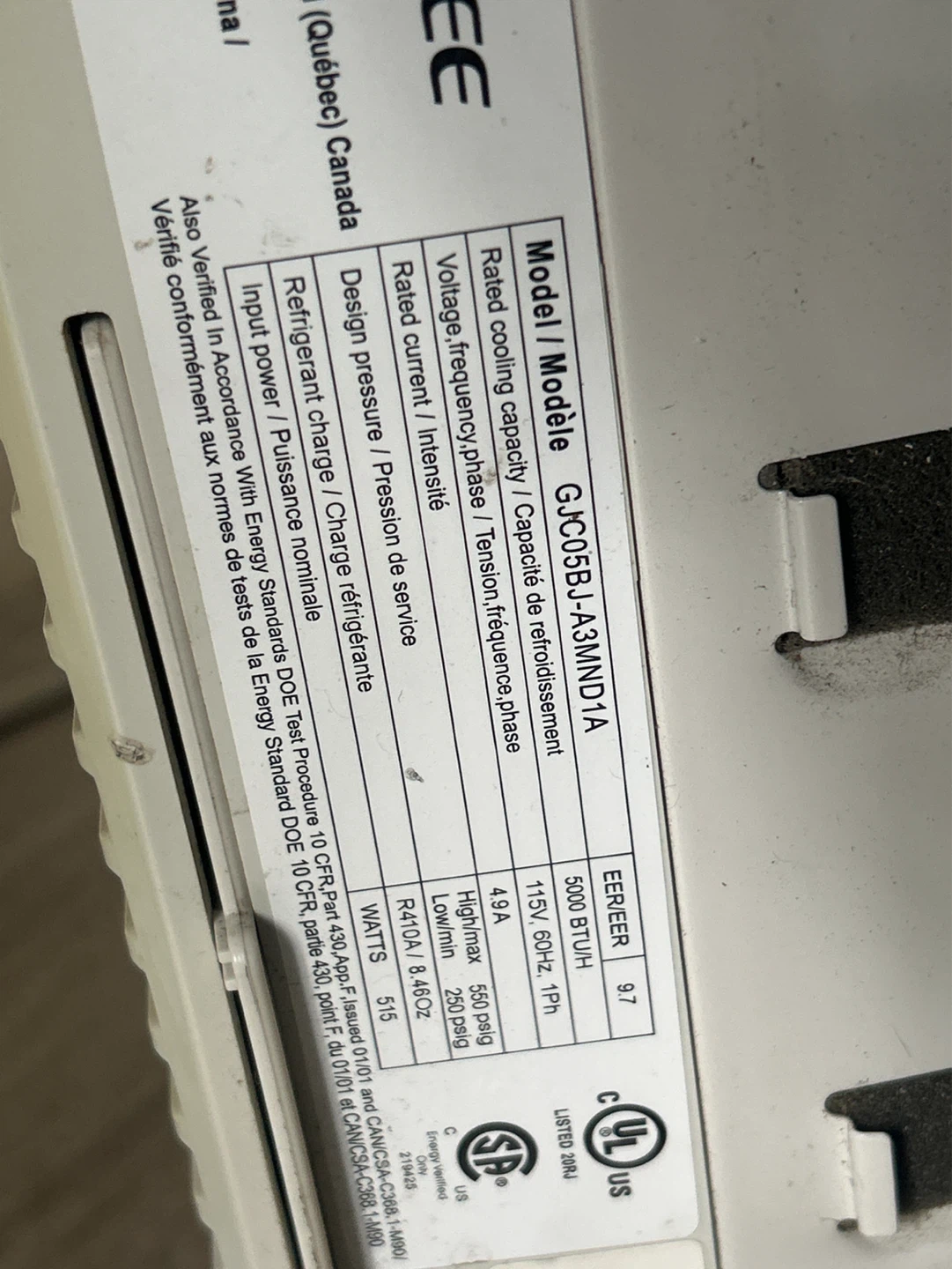 Gree GJ005BJ-A3MND1A Window Air Conditioner - photo 2
