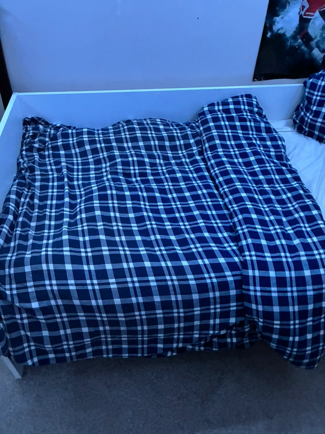 Blue and white duvet with to matching pillowcases - photo 2