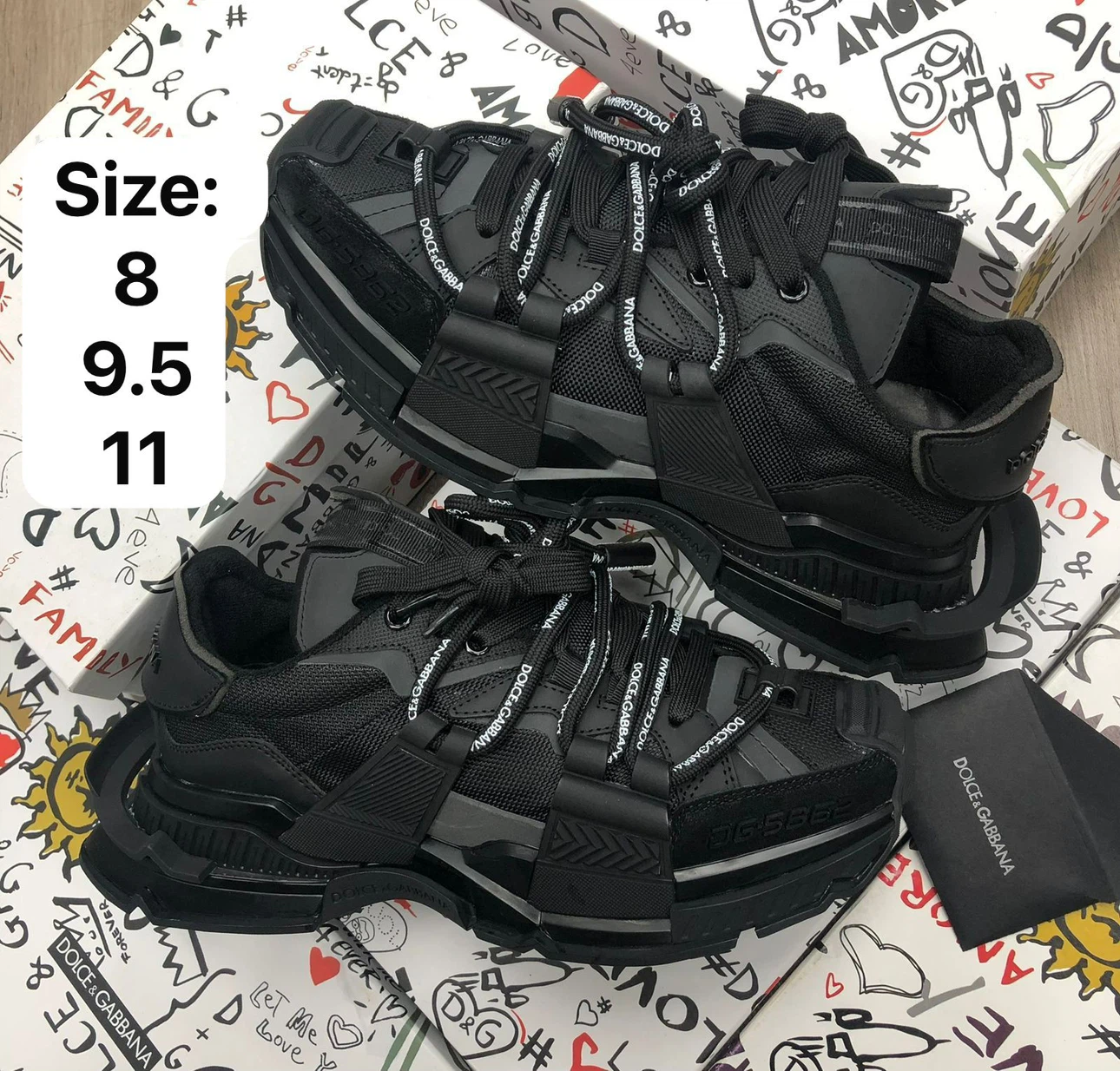 Dolce & Gabbana Black Sneakers