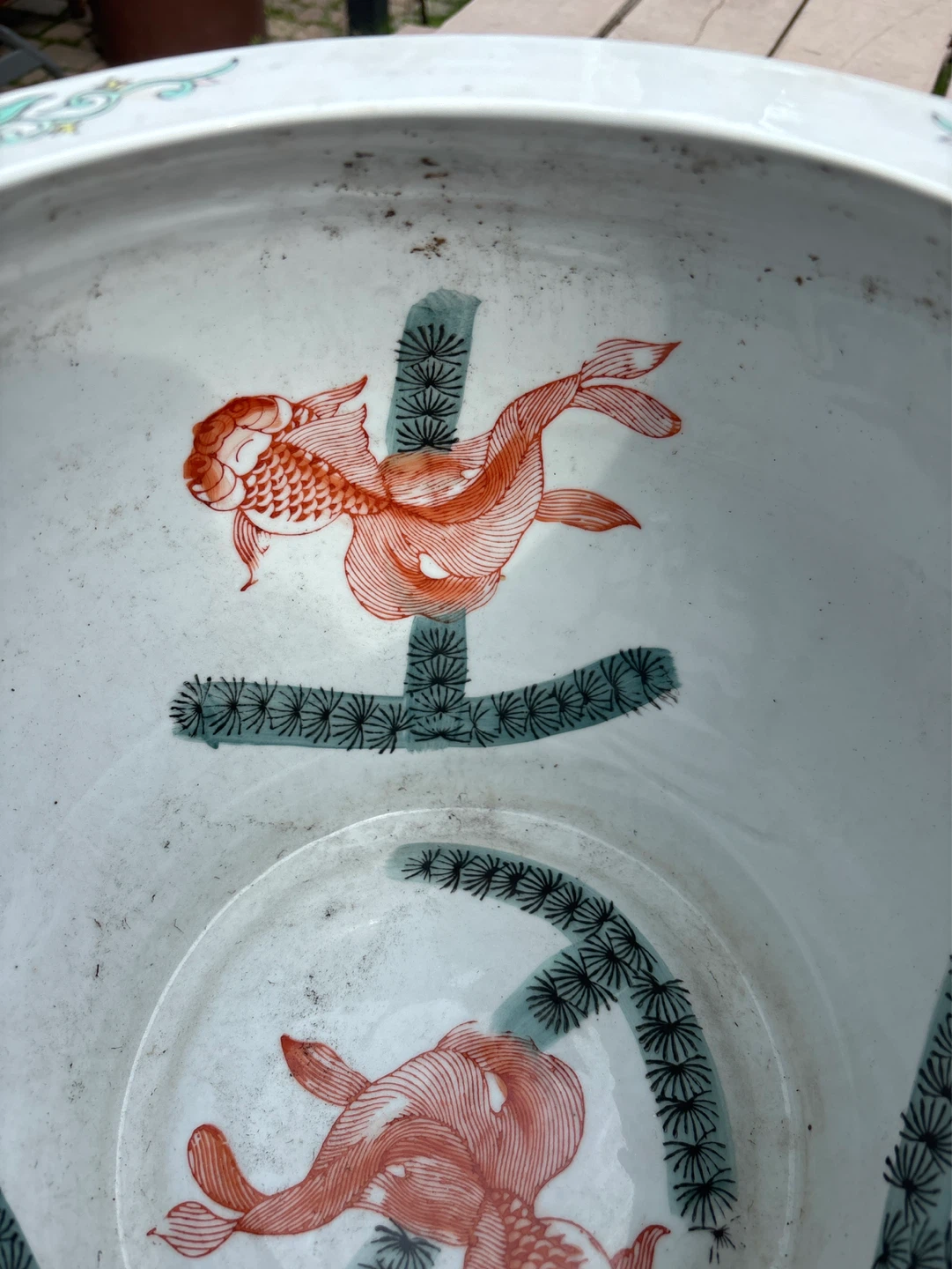 Decorative Ceramic Pot with Koi Fish Design - photo 3