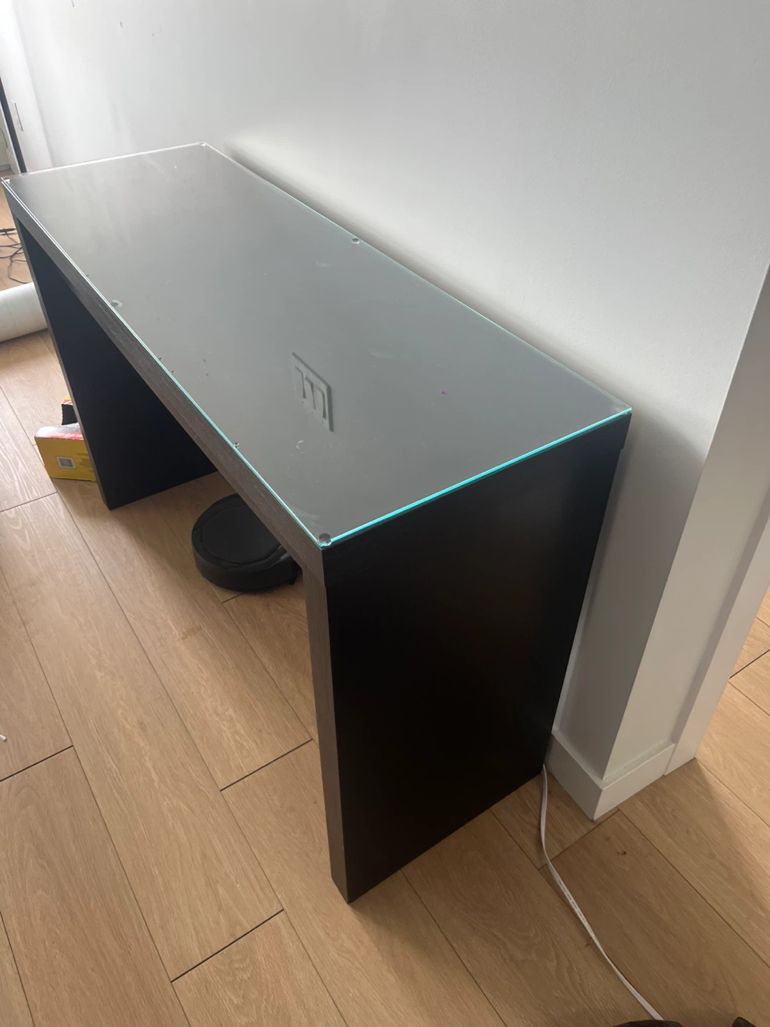 Console Table with Glass Top
