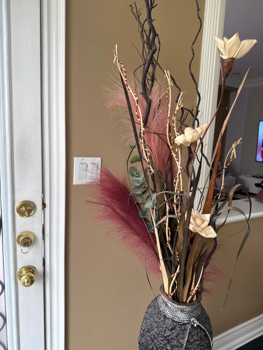 Tall Decorative Floor Vase with Dried Stems - photo 4