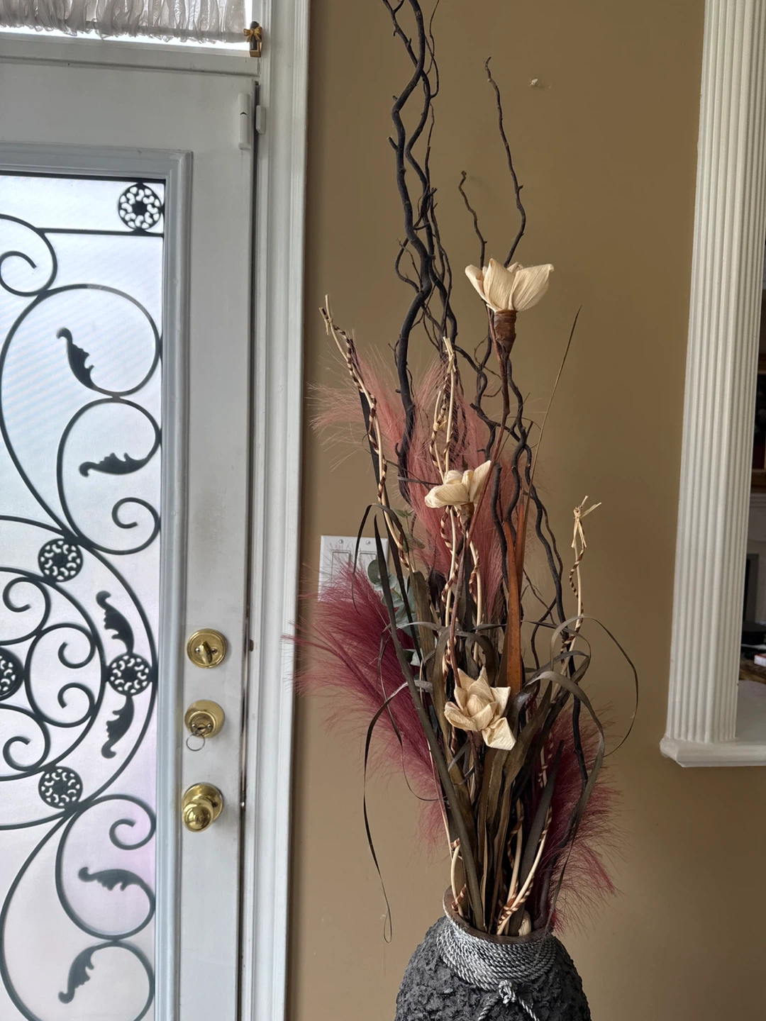 Tall Decorative Floor Vase with Dried Stems - photo 2