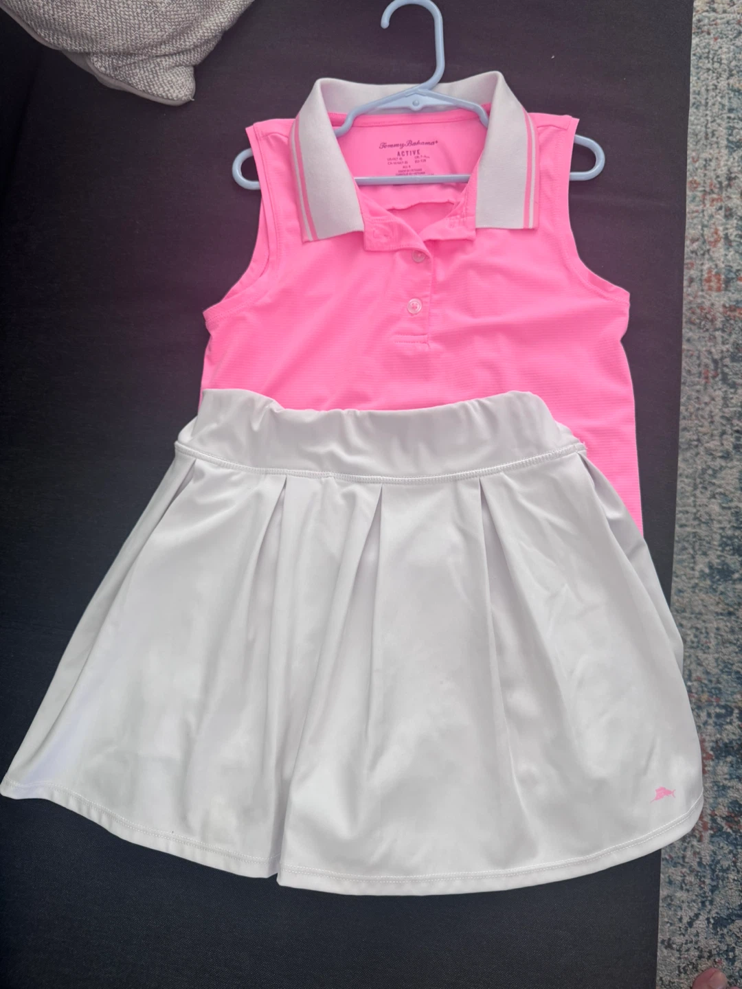 Tommy Bahama Active Kids Polo Shirt and Skirt Set - Size M (7-8)