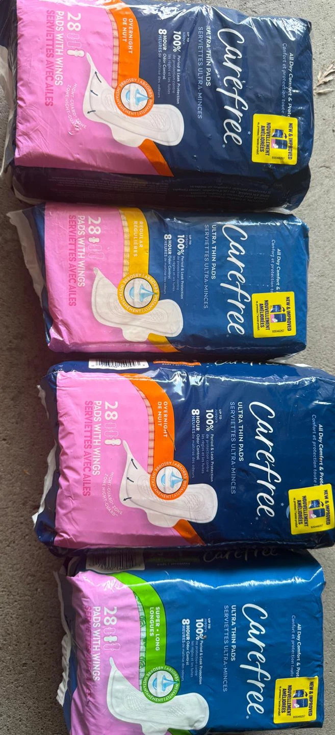Carefree Ultra Thin Pads with Wings (Various Types)