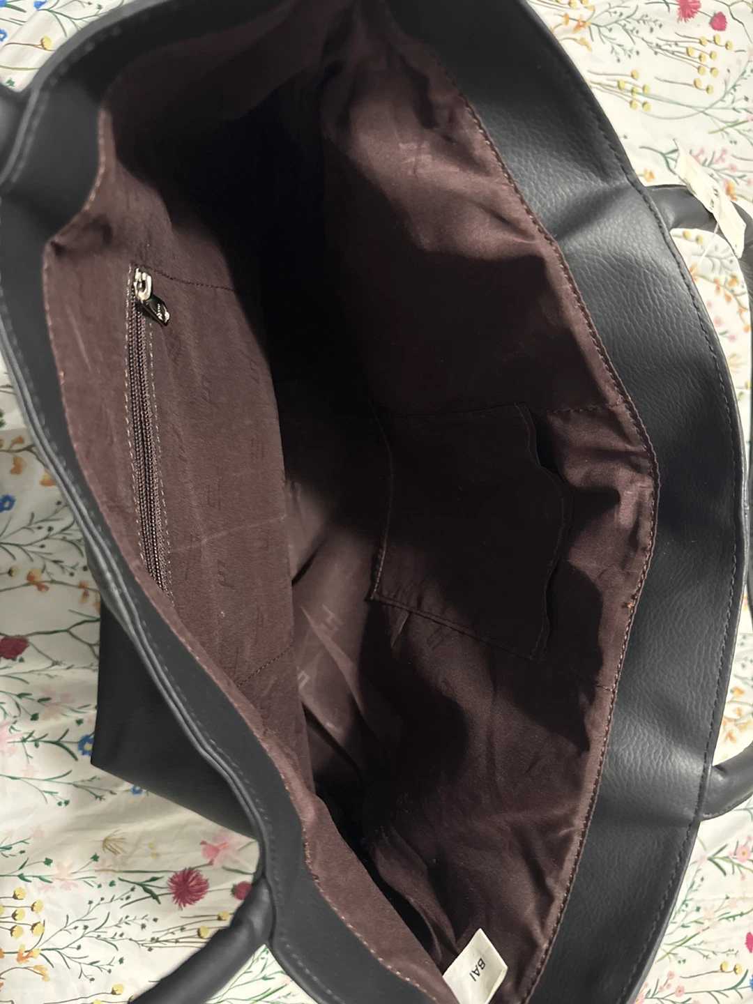 Black Faux Leather Tote Bag - photo 2