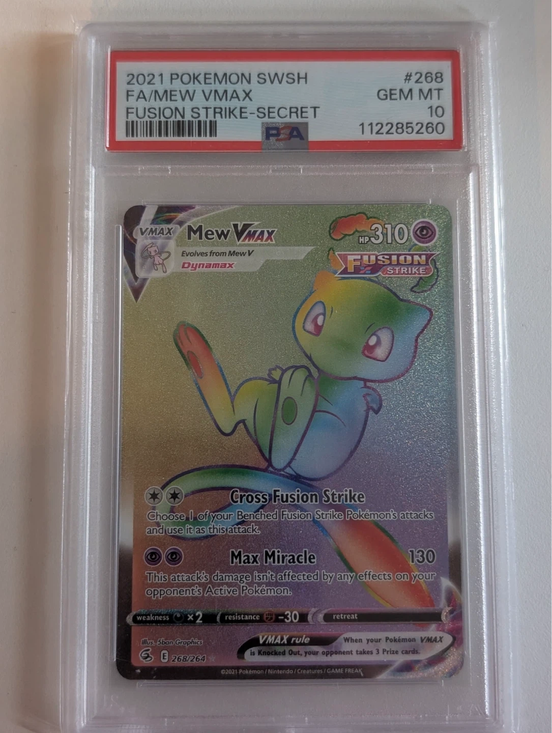 2021 Pokemon Mew VMAX PSA 10 GEM (Ad Up = Available)