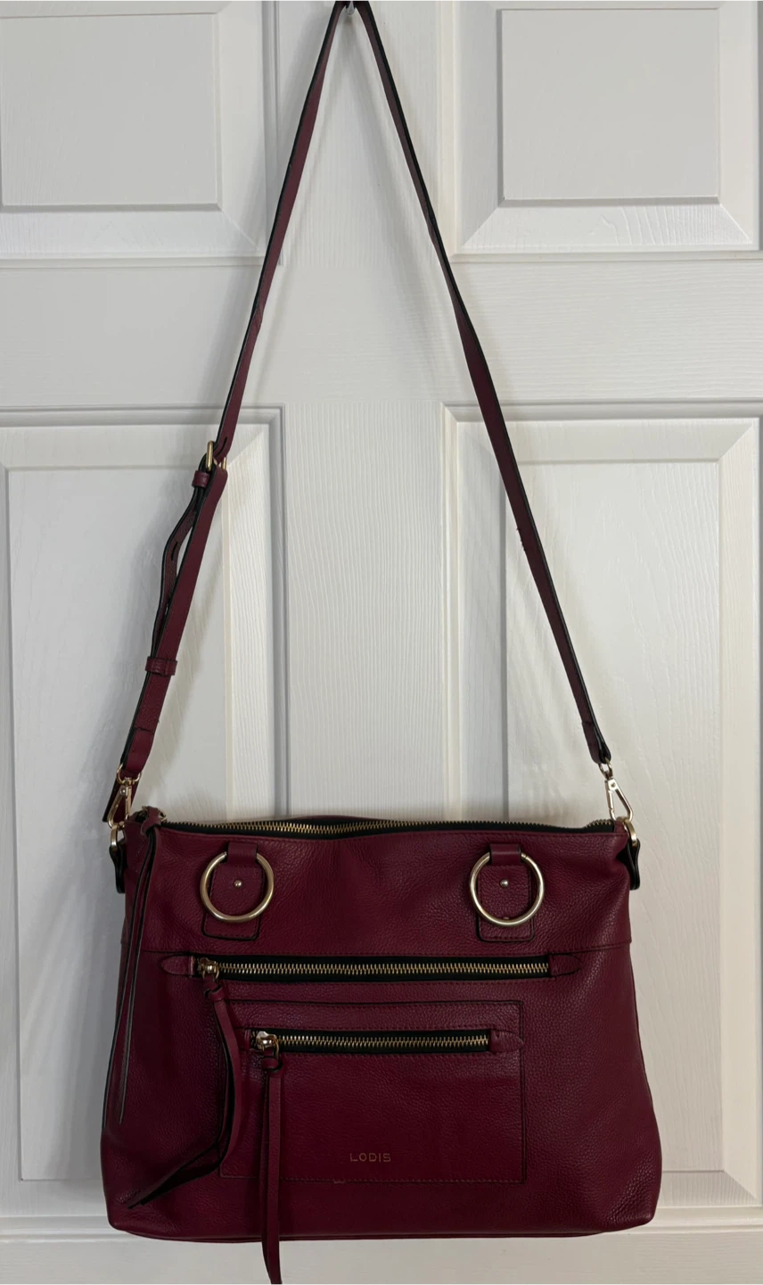 Lodis Bryant Top Grain Tumbled Leather Satchel