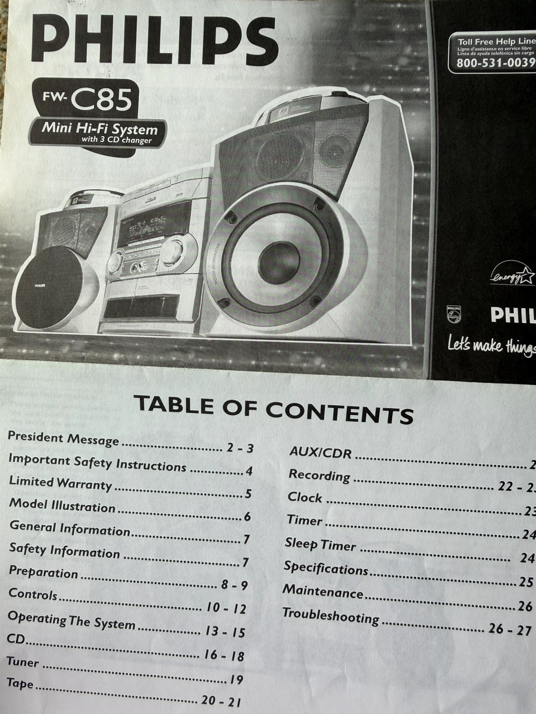 Philips FW C85 Mini Hi-Fi System - photo 3