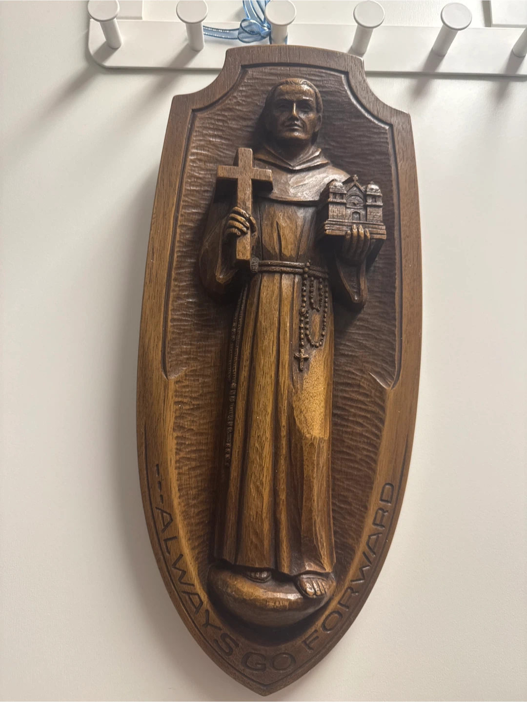 Father Junipero Serra Wood Carving