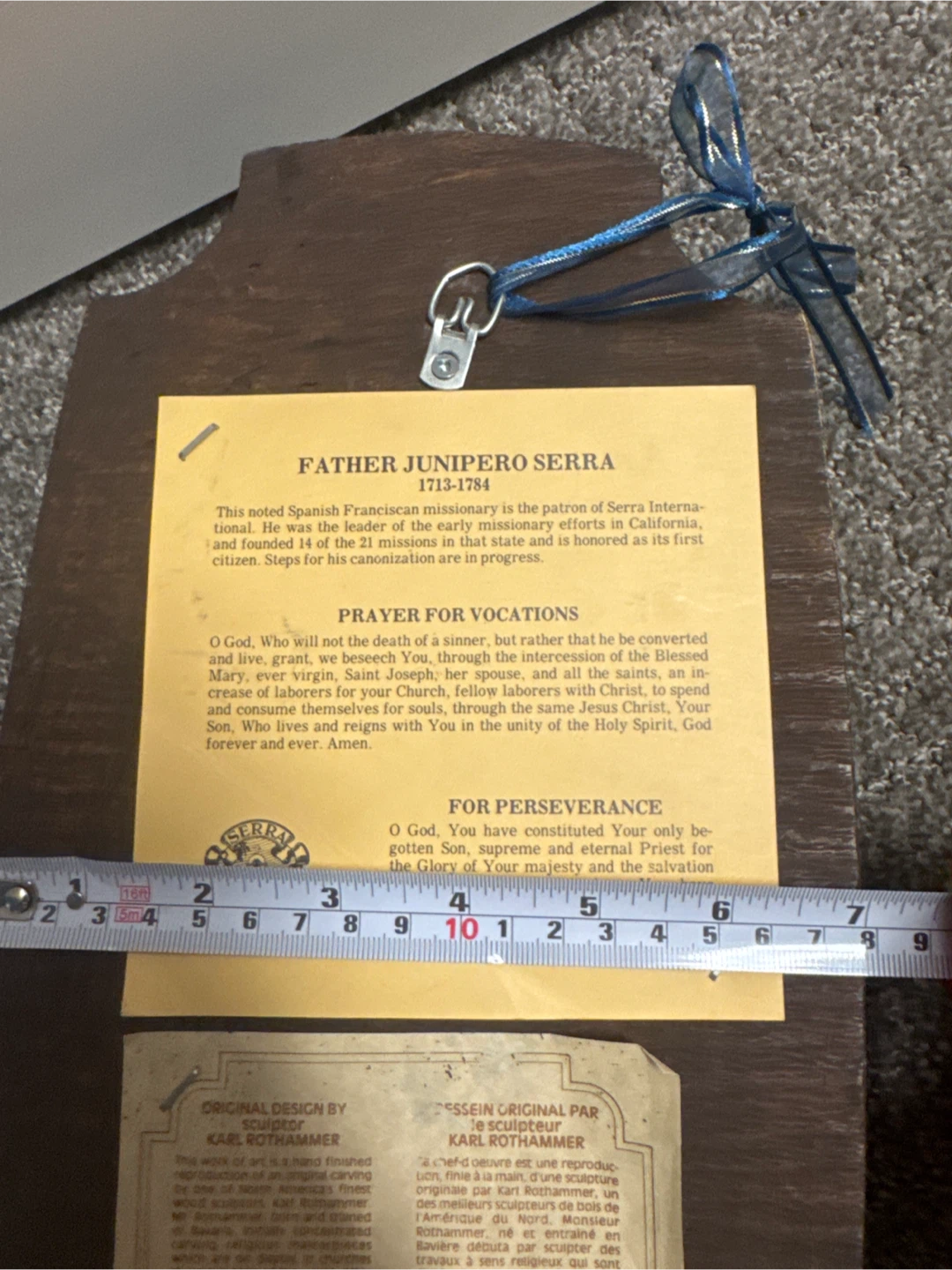 Father Junipero Serra Wood Carving - photo 5