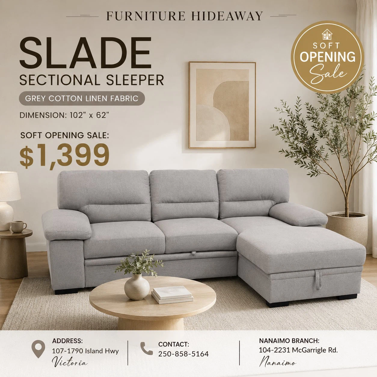 SECTIONAL COUCH SOFT OPENING SALE! 🎉 - photo 2