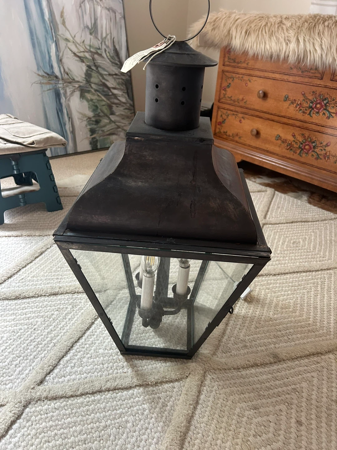 Genie House Wall Mounted Lantern – Dark Brass Finish - photo 2