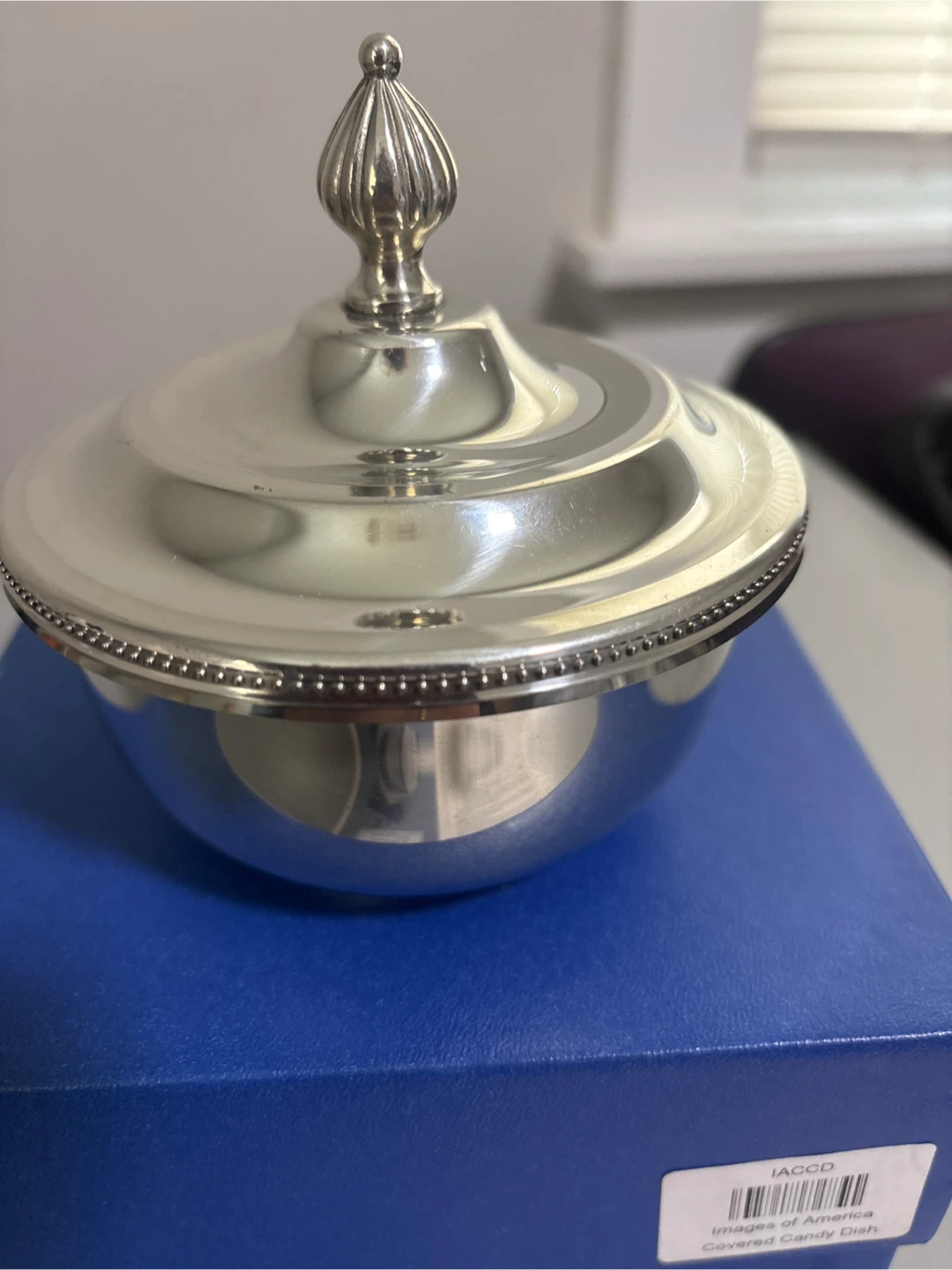 New Salisbury Pewter "Images of America" Candy Dish with Lid - photo 2