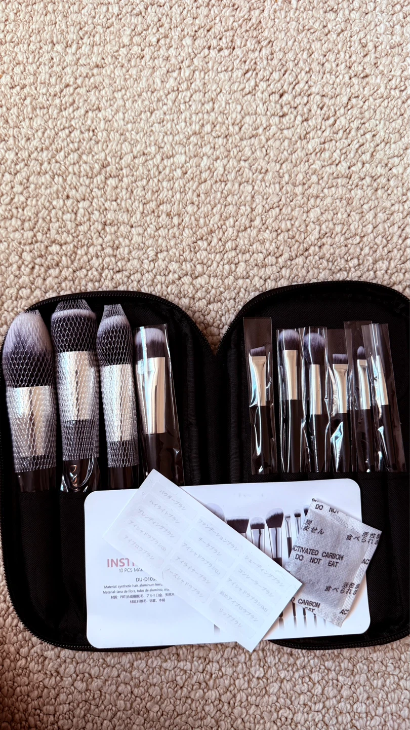 DUcare 10 Piece Makeup Brush Set with Case