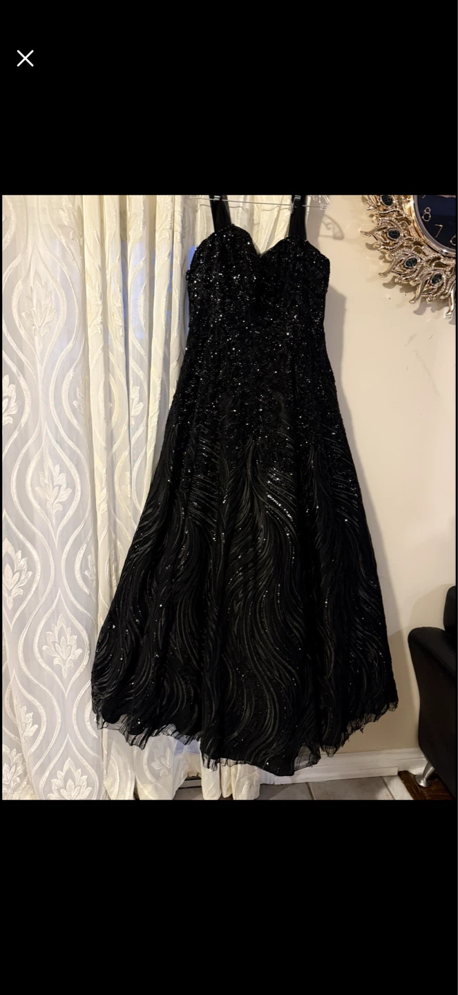 Black Sequined Gown