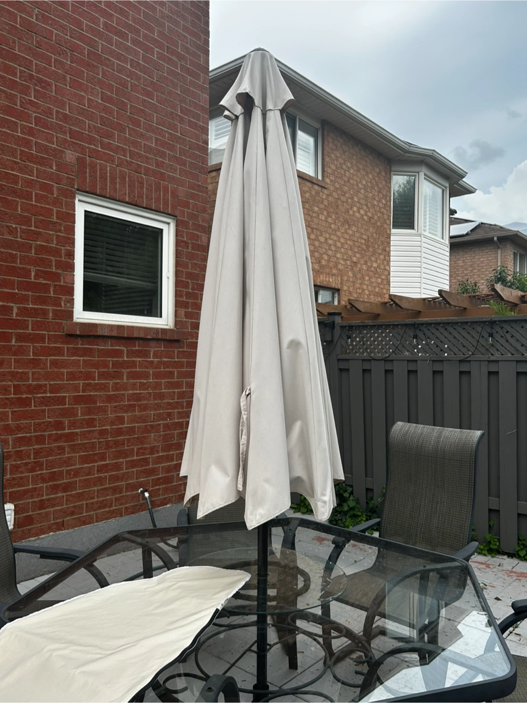 Patio Dining Set with 6 Chairs and Umbrella - photo 2