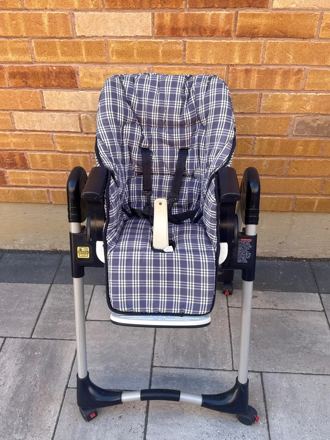 Plaid Baby High Chair