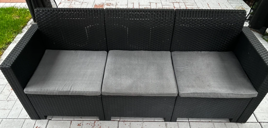Black Outdoor Sofa and Loveseat Set - photo 5