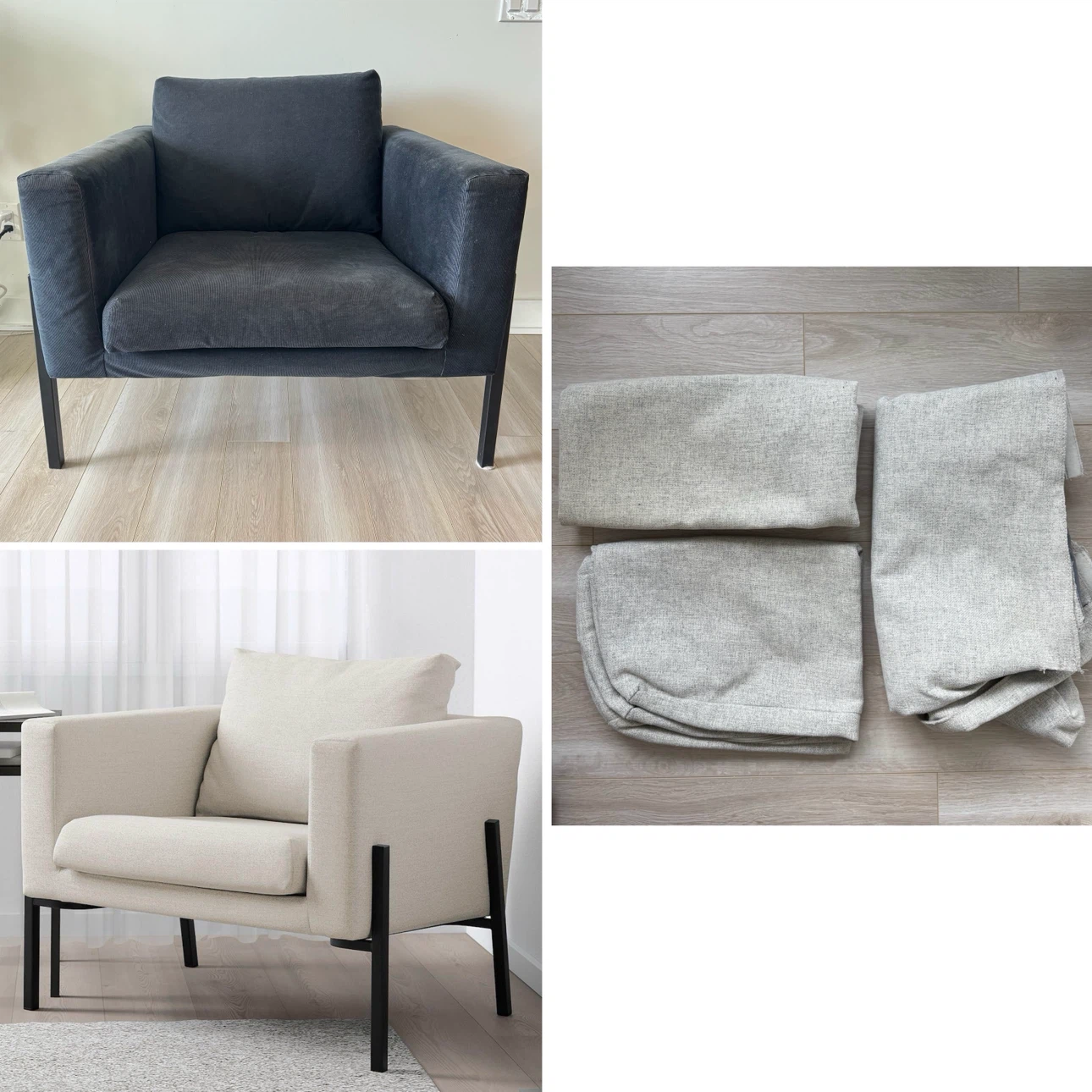 IKEA Koarp Arm Chair with 2 covers