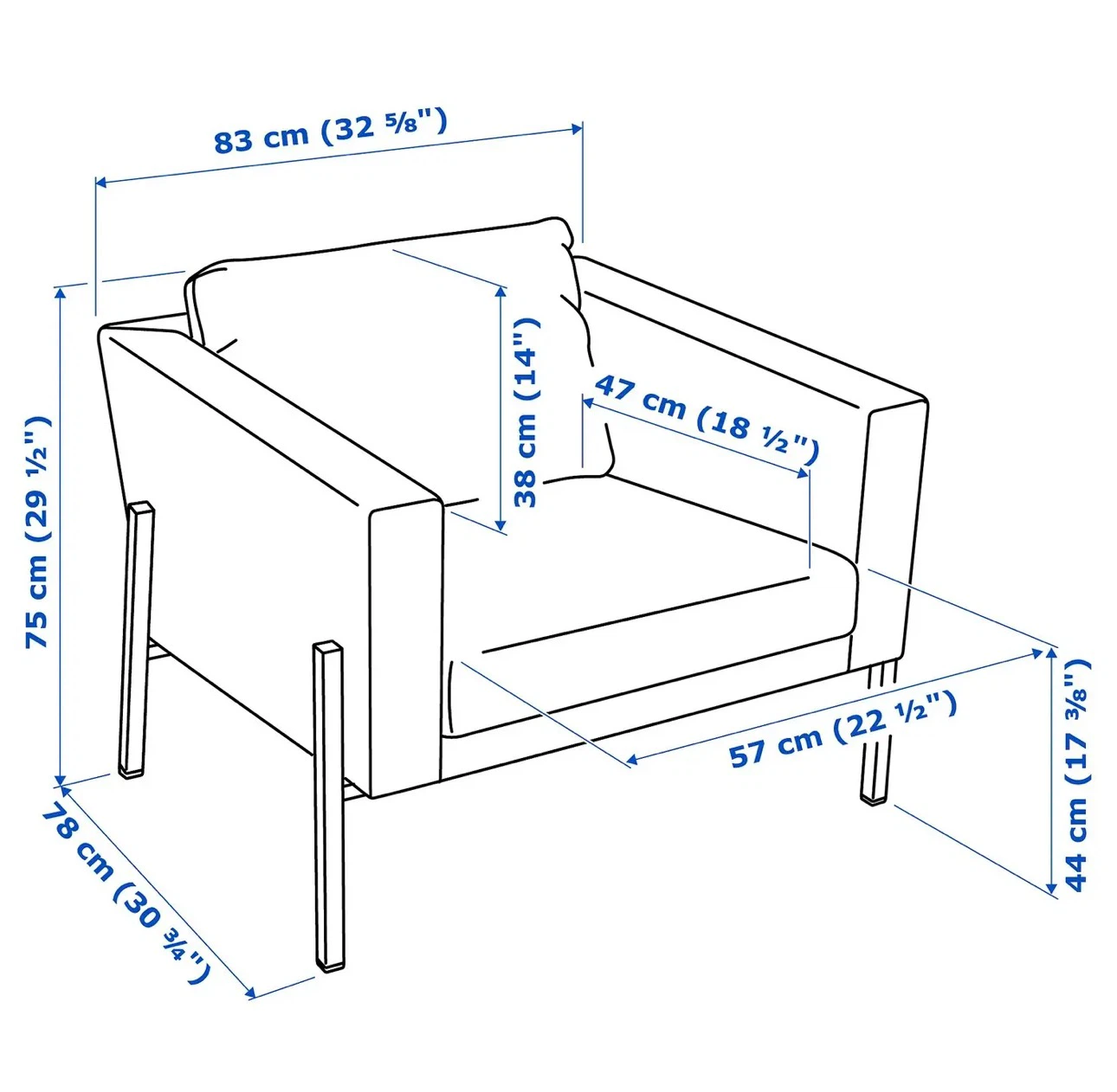 IKEA Koarp Arm Chair with 2 covers - photo 2