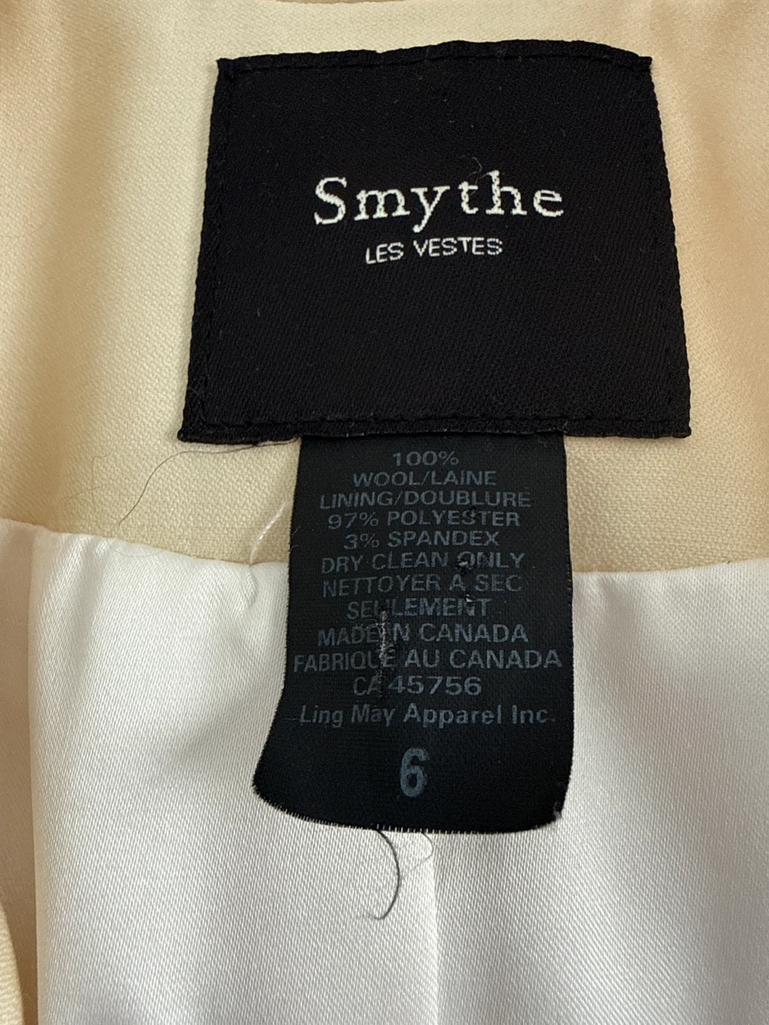 Smythe yellow Blazer size 6