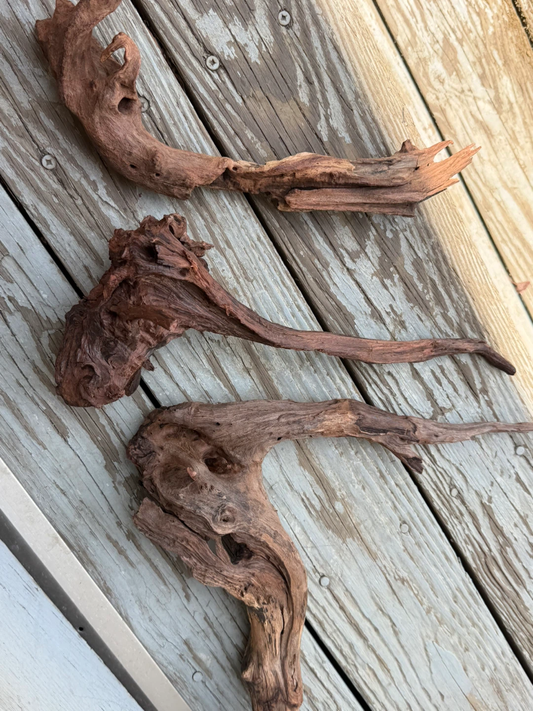 Lot of 3 Natural Driftwood Pieces for Aquarium or Decor - photo 3