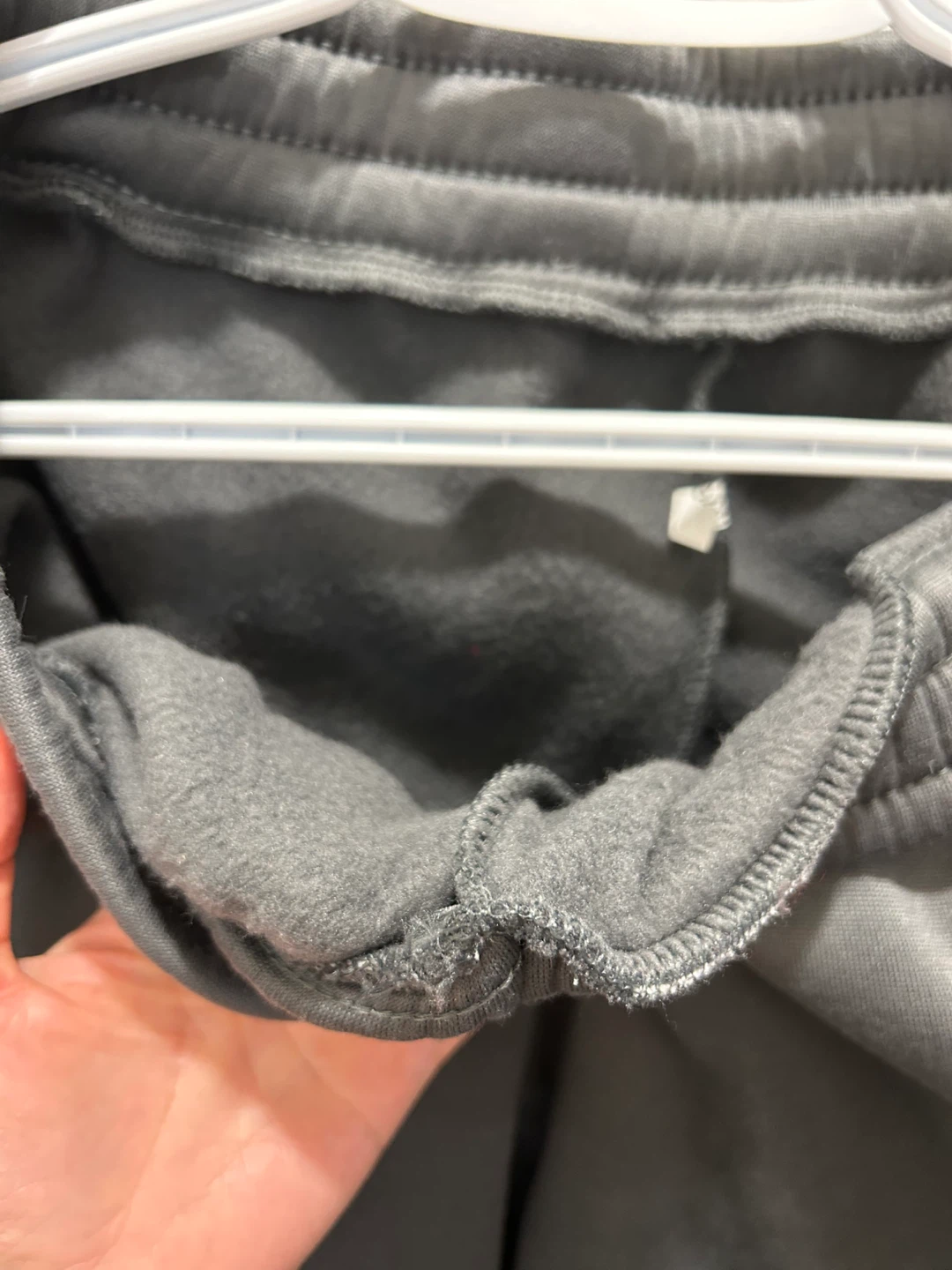 Grey V-Crossover Waist Sweatpants - Fleece Lined Joggers - photo 3