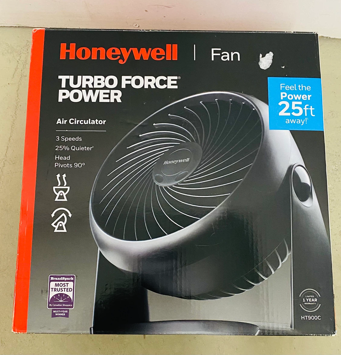 Honeywell Turbo Force Power Air Circulator Fan - New, Sealed