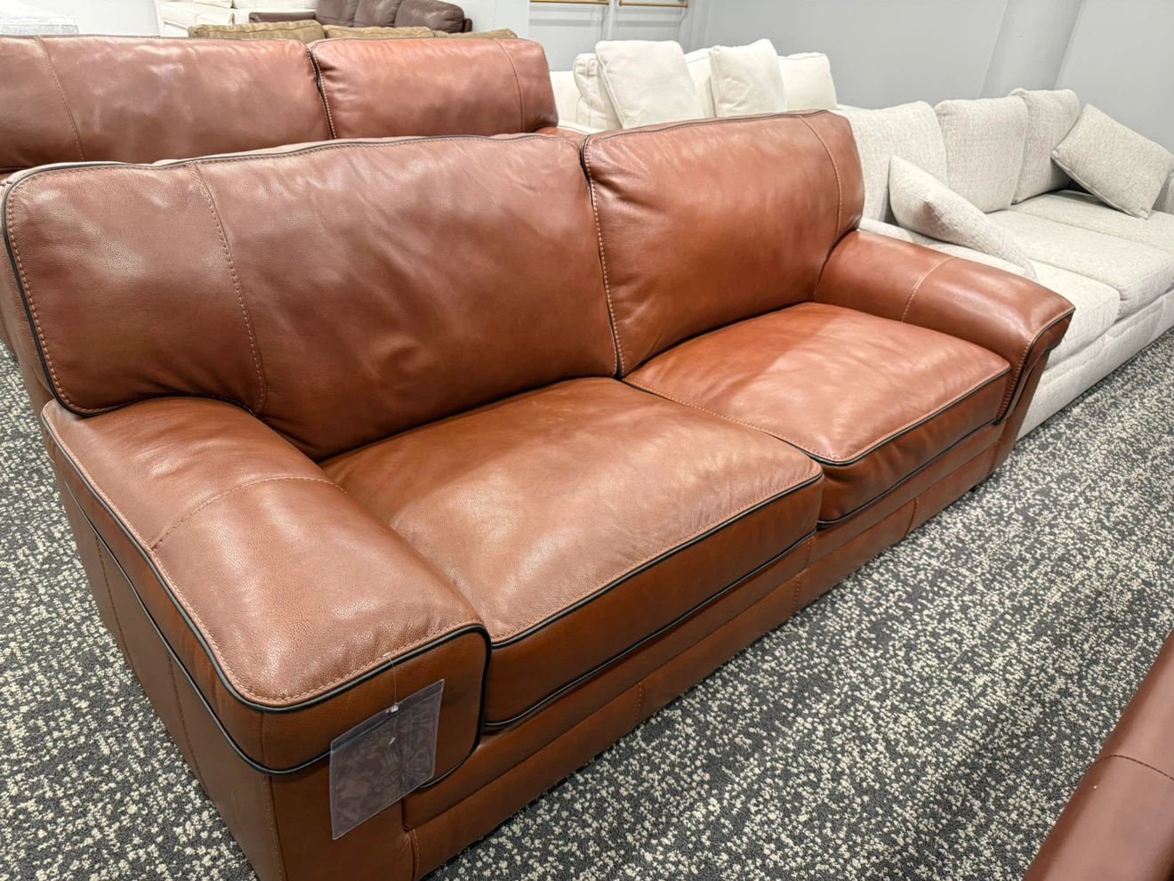 Myars 91’ Leather Sofa - Macy’s